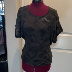 Forever 21 Brand Burnt Out Gray and black Patterned Top